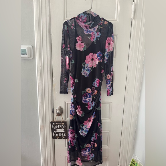 Maternity Motherhood Floral Black Dress - Picture 7 of 8